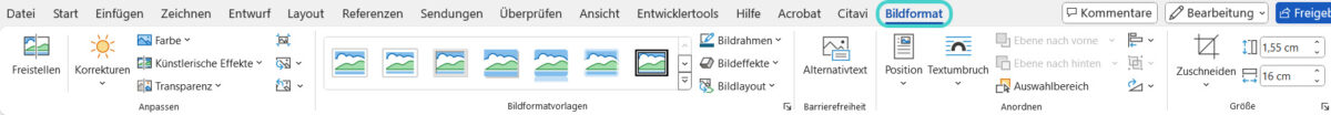 Word: Bildformat