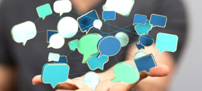 Image: A web of speech bubbles