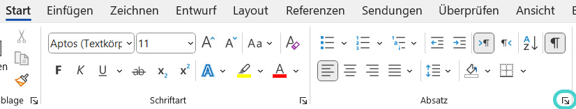 Word: Erweiterte Absatzeinstellungen