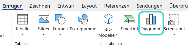 Word: Diagramm einfügen