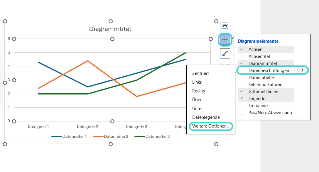 Word: Diagramm bearbeiten