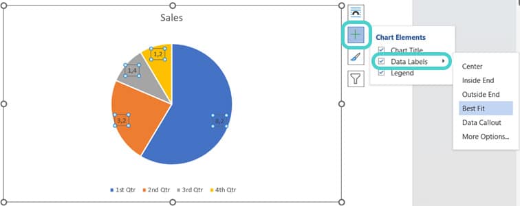 Data labels, Word